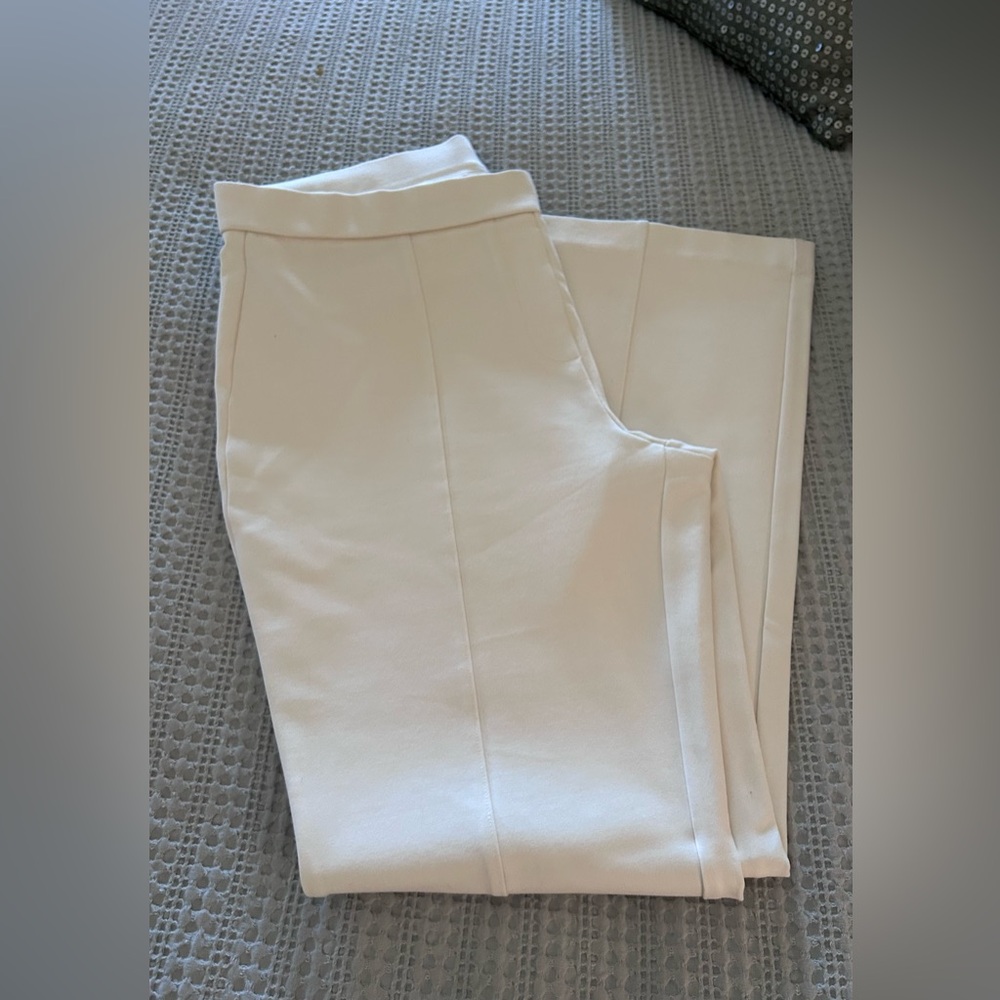 NWOT Rafaella White Boot Cut Flare Pants, XL